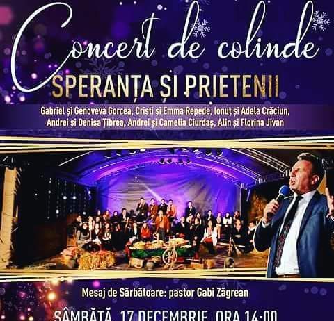 Concert de colinde „Speranța și Prietenii” la Alesd – 17 dec 2016