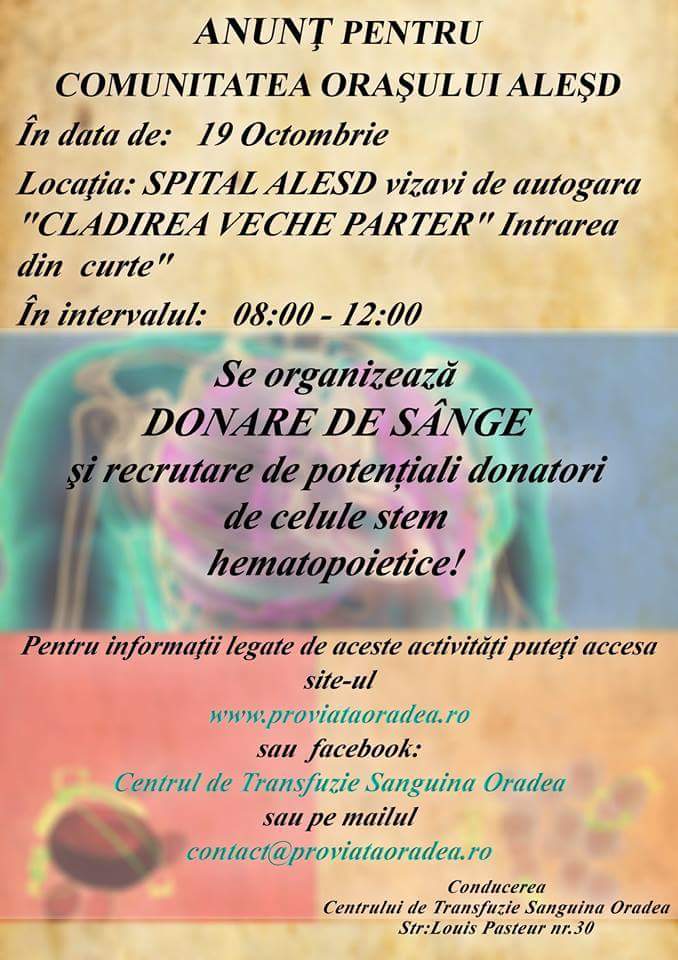 Campanie de donare de sânge în Alesd
