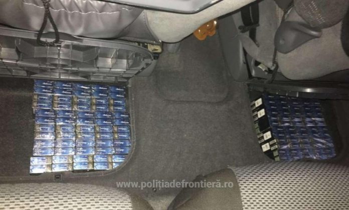 Ţigări ascunse într-un autoturism, confiscate de poliţiştii de frontieră din cadrul Punctului de Trecere a Frontierei Borș -800x480