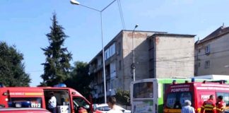 Accident în fața Poliției Rutiere din Oradea~2-800x623