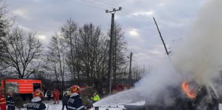 Incendiu la o căpiță de fân, în Cuieșd