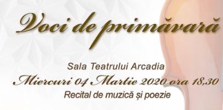 Recital de muzică și poezie la Teatrul Regina Maria „VOCI DE PRIMĂVARĂ”