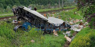 Autoutilitară spulberată de tren la Bucea (foto)