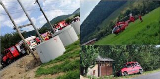 Accident cu victime în Bulz. Intervine elicopterul SMURD Accident cu victime în Bulz