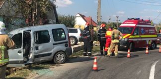 Accident în Chistag. O mașină a ajuns în șanț Accident în Chistag 15.09.2020