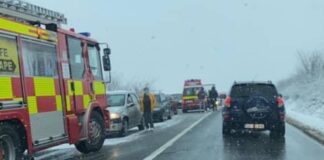 Accident între localitățile Lugașu de Jos și Urvind