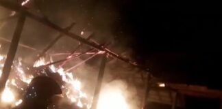 Incendiu violent în localitatea Șerghiș, comuna Vârciorog