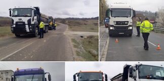 Controale pe drumul Dobrești – Vârciorog Camioane