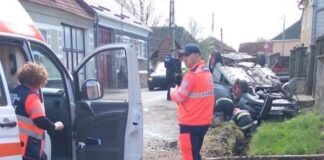 Un şofer băut s-a răsturnat cu maşina în Josani (foto) maşina Josani