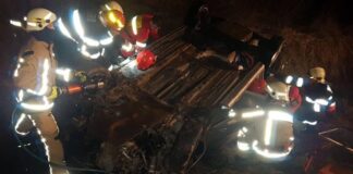 Accident mortal în miez de noapte în Bihor Mașină răsturnată