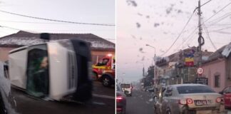 Accident microbuz în Bihor