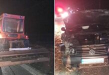 Accident între un autoturism și un tractor, la Gheghie