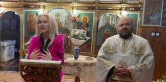 Doamna doctor Aniela Platona și Preotul paroh Lucian Crișan