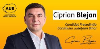 Ciprian Blejan, candidatul AUR la Preşedinţia Consiliului Judeţean Bihor: Avem un judeţ de AUR cu oameni de AUR