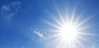 Soarele pe cer meteo