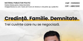Credință. Familie. Demnitate. Trei cuvinte care nu se negociază.