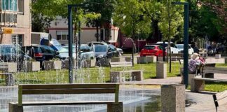 Fântâna arteziană parc bloc M Aleșd