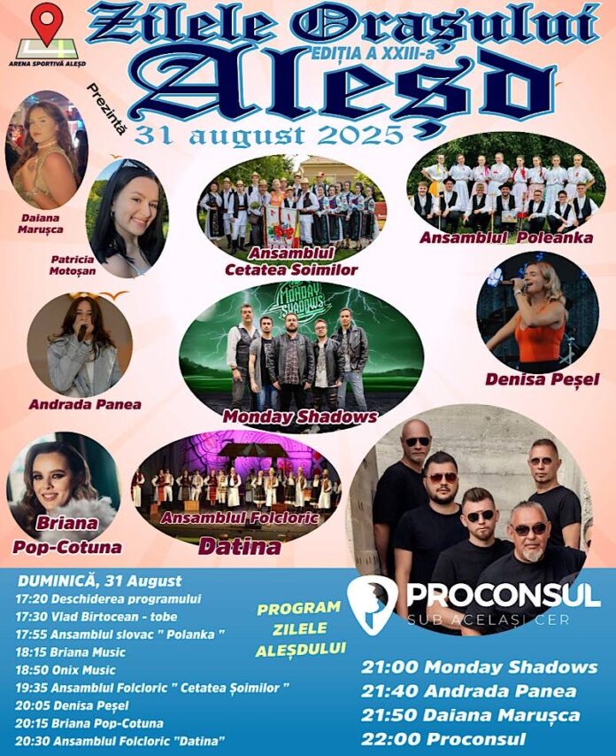 Zilele Orașului Aleșd, ediția a XXIII-a – Program complet Zilele Orașului Aleșd, ediția a XXIII-a – Program complet