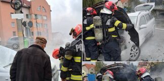 Incendiu la un autoturism, în Aleșd – pompierii au intervenit prompt Incendiu autoturism Aleșd