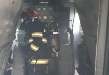 Incendiu la locomotiva unui tren de marfă Incendiu la locomotiva unui tren de marfă