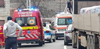 Biciclist căzut în Peștiș