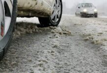 Ninsori, polei și vânt până miercuri în județul Bihor Polei pe șosea