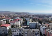 Orașul Aleșd din dronă