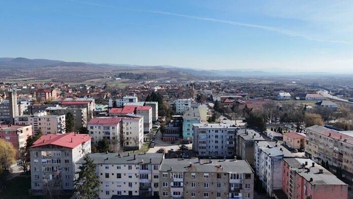 Orașul Aleșd din dronă