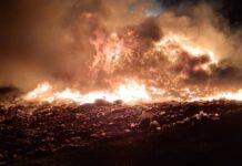 Incendiu la groapa de gunoi din Oradea