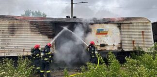 Incendiu la un vagon dezafectat în Gara de Est din Oradea