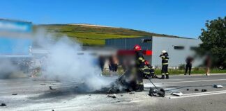 Grav accident pe DN1/E60, la Vâlcele. Trafic blocat pe ambele sensuri, motociclist în stare critică