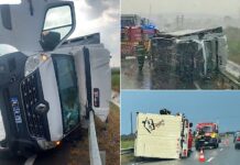 Accident pe centura Aleșd: o dubiță s-a răsturnat Accident pe centura Aleșd: o dubiță s-a răsturnat