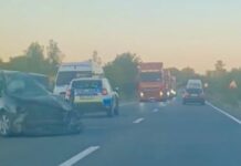 Accident rutier pe DN 19, în Bihor. Doi șoferi au ajuns la spital