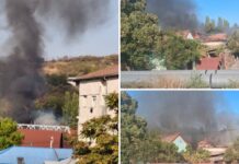 Incendiu de proporții în Oradea. Flăcările s-au extins la mai multe locuințe